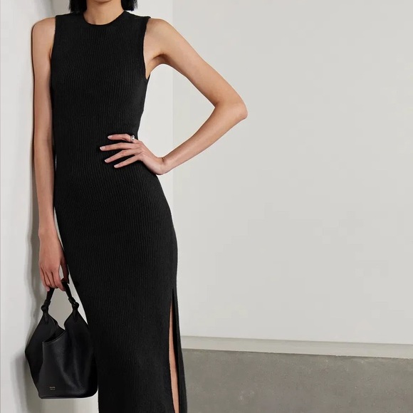 REFORMATION Basil Ribbed Recycled Cashmere-Blend Midi Dress Sz M - Picture 1 of 5